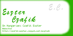 eszter czafik business card